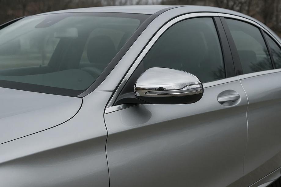 Mercedes C-class W205 2014–2021 Spegelskal (2 st, rostfritt stål) Image