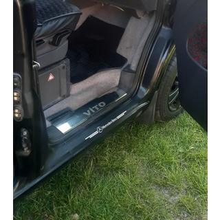 Carmos V1 innerdörrtröskelskydd (3 st, rostfritt) Mercedes Vito W638 1996–2003 foto 1