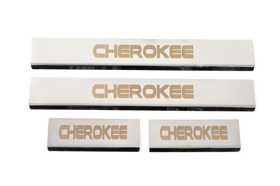 Jeep Grand Cherokee WK2 2010–2021 Tröskellister V-2 (4 st, rostfritt stål) Image