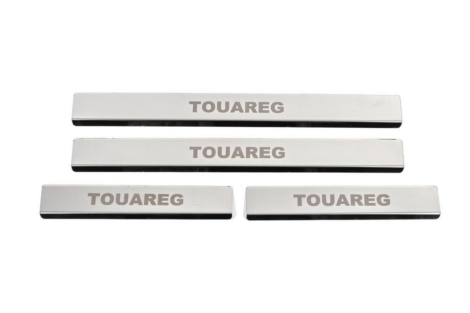 Volkswagen Touareg 2010–2018 Carmos V1 instegslister i rostfritt stål (4 st) Image