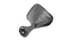 BMW 5-serie E39 1996–2003 Växelspaksdamask + växelknopp OEM (grå) foto 4