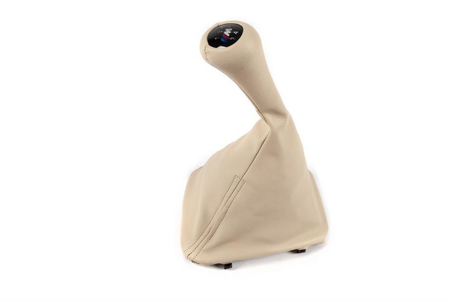 BMW 3-serien E36 1990–2000 Växelspaksdamask + växelknopp OEM 5-växlad (beige) Image