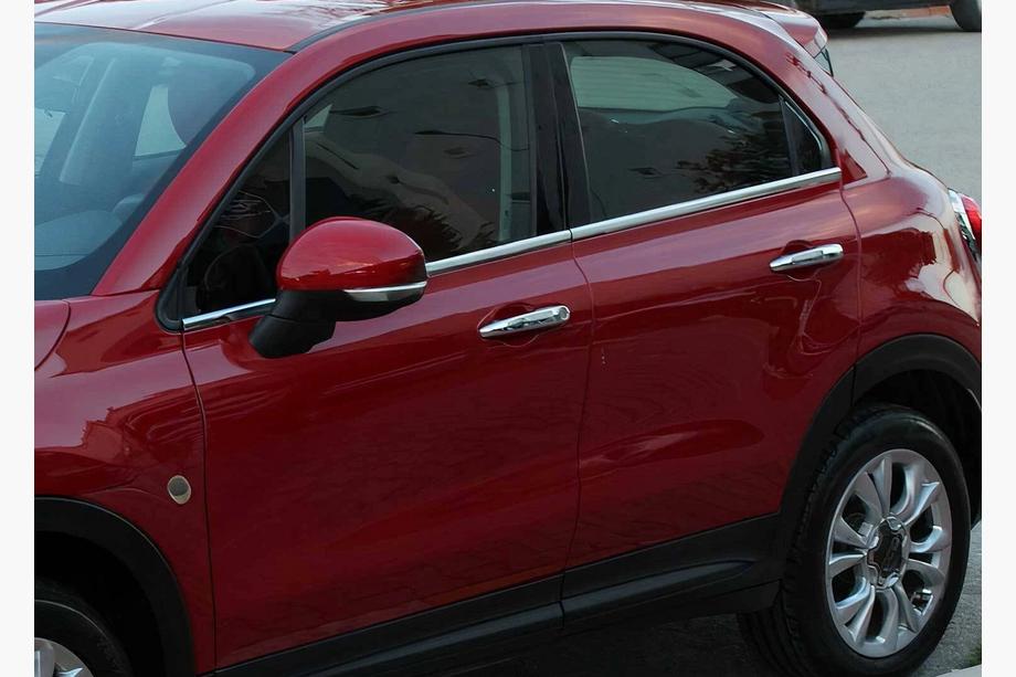 Fiat 500X 2014–2024 Fönsterlister i rostfritt stål (4 st.) Image