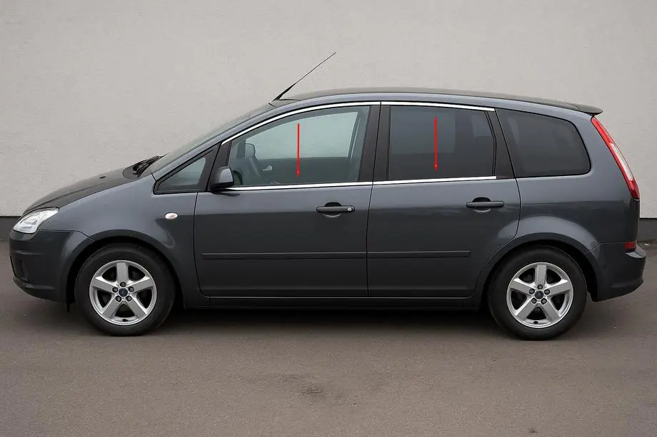 Ford C-Max 2004–2010 Fönsterlister i rostfritt stål (4 st.) Image