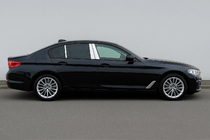 BMW 5-serien G30/G31 2017–2023 Dörrstolpslister (6 st, rostfritt stål) foto 1