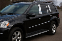 Mercedes GL class X164 2006–2012 Kromade dörrstolpslister (10 st, rostfritt stål) foto 1