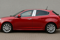Alfa Romeo Giulietta 2010–2020 Dörrstolpslister i rostfritt stål (4 st) foto 1