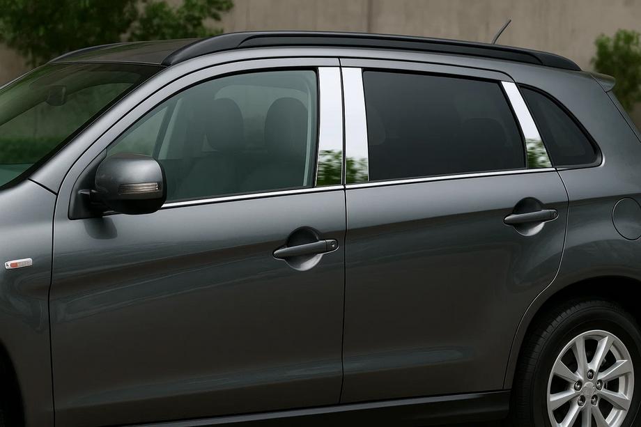 Mitsubishi ASX 2010–2023 Dörrstolpslister (6 st, rostfritt stål) Image