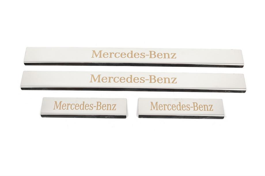Mercedes C-klass W204 2007–2015 Instegslister Carmos (4 st, rostfritt) Image