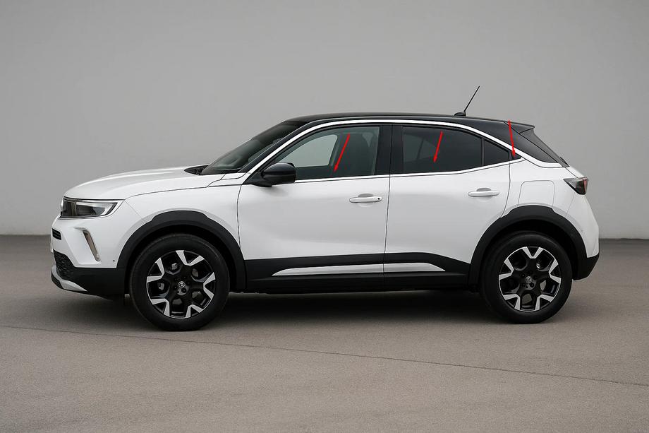 Opel Mokka 2021– Fönsterlister (6 st, rostfritt stål) Image