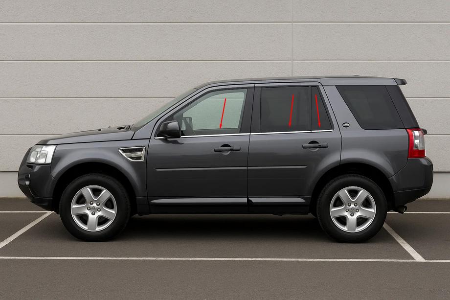 Land Rover Freelander II 2006–2014 Fönsterlister (6 st, rostfritt stål) Image
