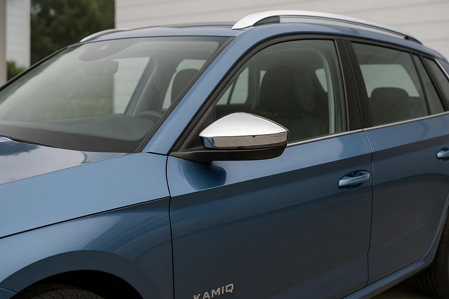 Skoda Kamiq 2019– Spegelkåpor (2 st, rostfritt stål) Carmos Image