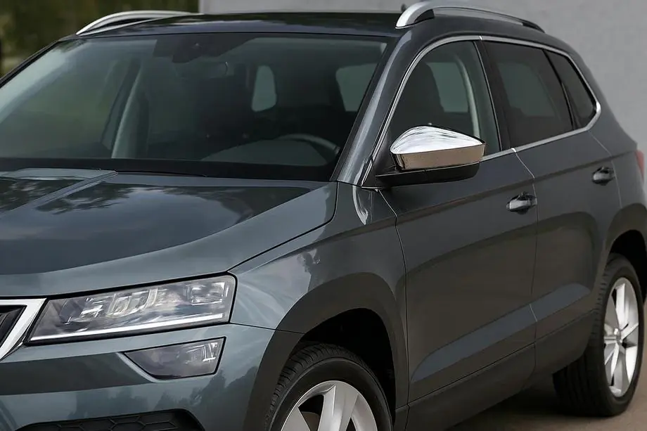 Skoda Karoq 2018– Spegelkåpor (2 st, rostfritt stål) Carmos Image