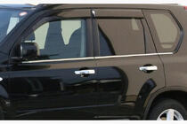 Nissan X-trail T31 2007–2014 B-varor Yttre fönsterkromlist Carmos foto 1
