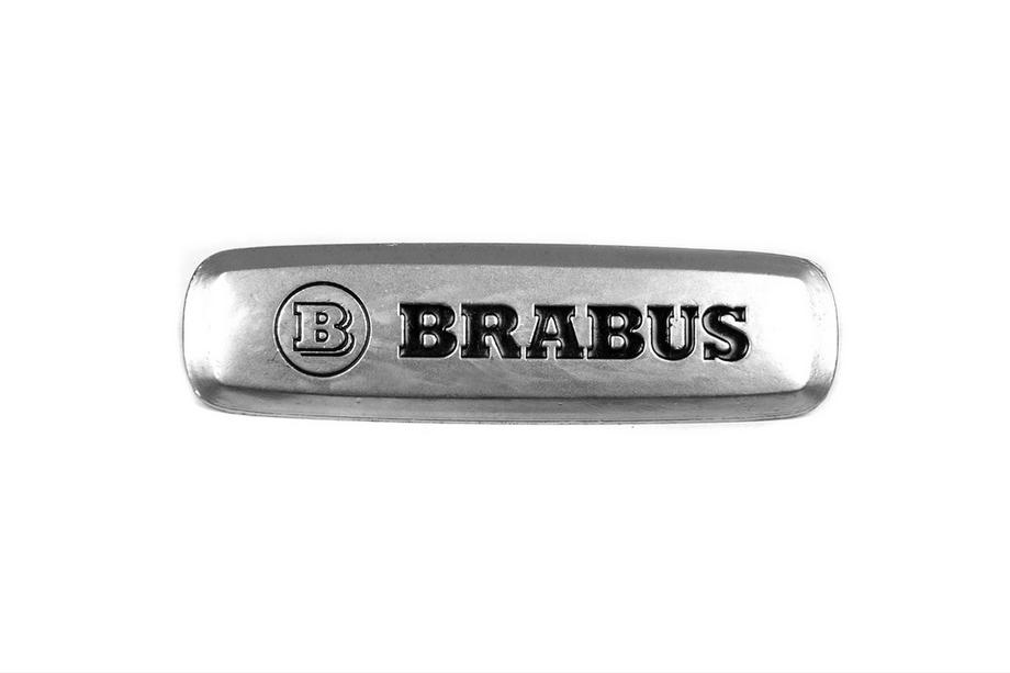 Mercedes-Benz Brabus aluminiumemblem för bilgolvmattor (1 st) Foto 1