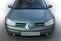 Renault Megane II 2004–2009 Grillister (modell 2004-2006, 6 st, rostfritt stål) Carmos - turkiskt stål foto 1