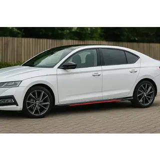 Universella tröskellister/side skirts Niken Red (ABS) (4 st) foto 1