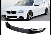BMW 5-serien F10/F11 2010–2016 Frontläpp till stötfångare DPT Lip V-1 (för M-Performance, blanksvart) foto 2