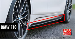 BMW 5-serien F10/F11 2010–2016 DPT V-2 sidoskärtsförlängningar (för M-Sport/M5 sidoskärtar, svart högglans) foto 1