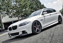 BMW 5-serien F10/F11 2010–2016 Frontläpp till stötfångare DPT Lip V-3 (för M-Performance, blanksvart) foto 3