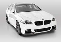 BMW 5-serien F10/F11 2010–2016 Frontläpp till stötfångare DPT Lip V-3 (för M-Performance, blanksvart) foto 4