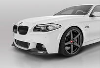 BMW 5-serien F10/F11 2010–2016 Frontläpp till stötfångare DPT Lip V-3 (för M-Performance, blanksvart) foto 1