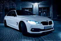 BMW 3-serien F30/F31 2012–2019 DPT Lip frontläpp till stötfångare för standardutförande (2015-2018, blanksvart) foto 5