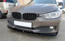 BMW 3-serien F30/F31 2012–2019 DPT Lip frontläpp till stötfångare för standardutförande (2015-2018, blanksvart) foto 3