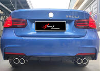 BMW 3-serien F30/F31 2012–2019 Bakre diffuser DPT V-2 (för M Performance, blank svart) foto 1