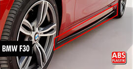BMW 3-serien F30/F31 2012–2019 DPT V-1 tröskellister (för M-Sport trösklar, blanksvart) foto 1