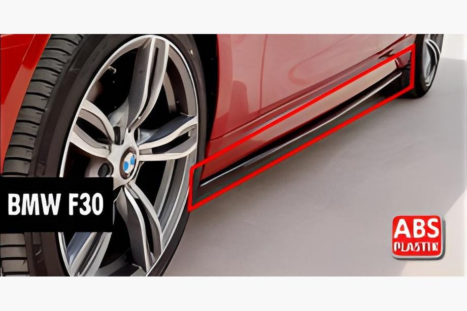 BMW 3-serien F30/F31 2012–2019 DPT V-1 tröskellister (för M-Sport trösklar, blanksvart) Image