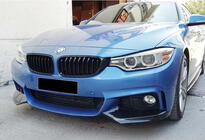 BMW 4-serie F32/F33/F36 2012–2020 Frontspoilerläpp DPT Flap V-1 (för M-Technic, svart blank) foto 1