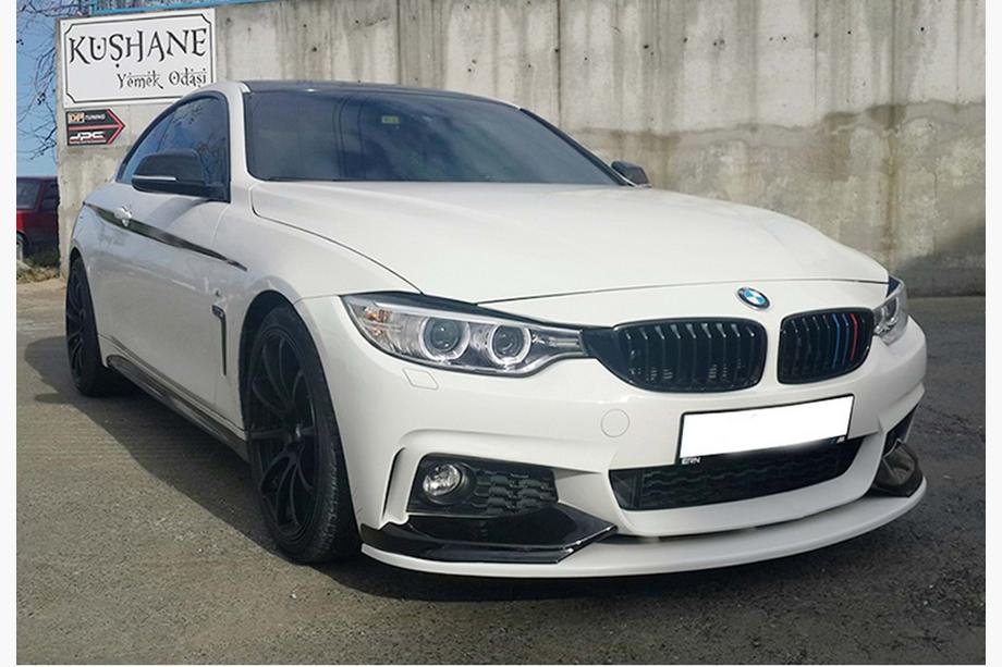BMW 4-serie F32/F33/F36 2012–2020 Frontläpp till stötfångare DPT LIP V-3 (för M-Sport, blanksvart) Image