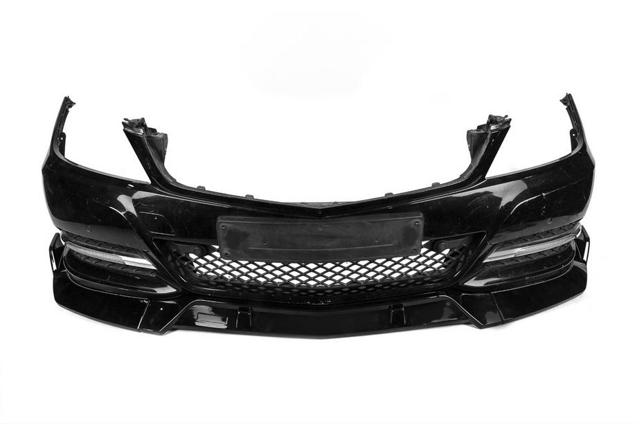 Mercedes C-klass W204 2007–2015 Frontläpp DPT V1 (2011-2015, blank svart) Foto 4