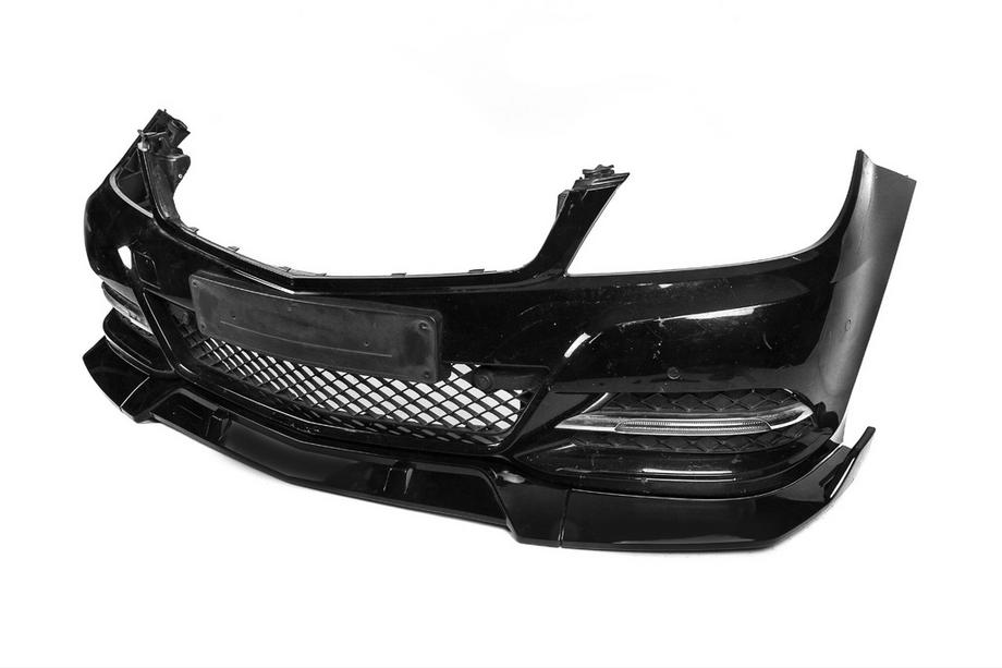 Mercedes C-klass W204 2007–2015 Frontläpp DPT V1 (2011-2015, blank svart) Foto 14