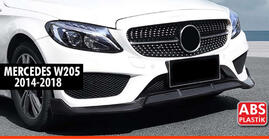Mercedes C-class W205 2014–2021 Främre stötfångarläpp DPT V1 (2014-2018, endast för AMG-Line, blank svart) foto 1