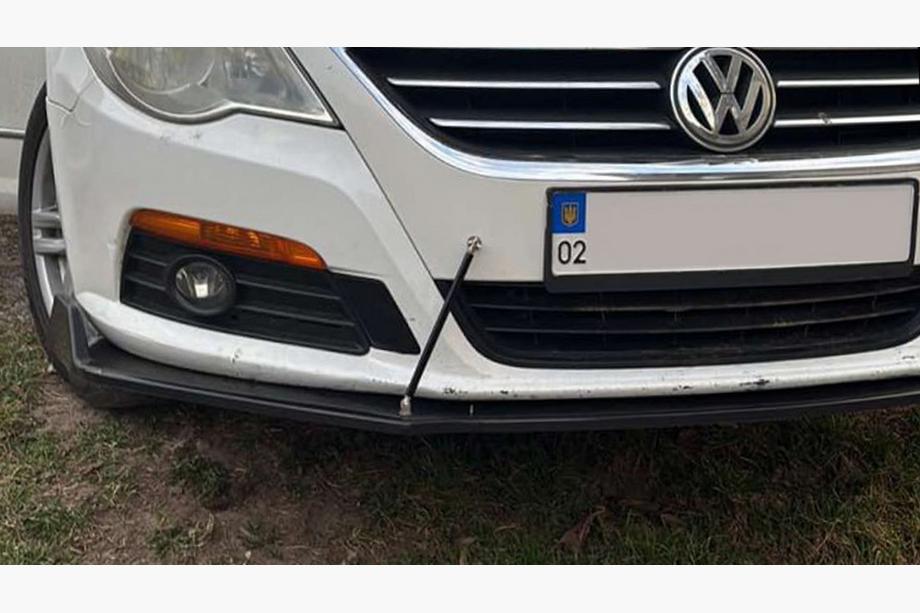 Universell främre lipspoiler DPT V-2 (ABS, svart högglans) Foto 3