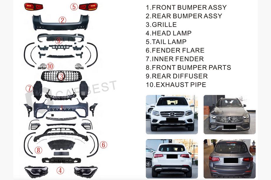 Mercedes GLC X253 2015–2022 Restylingkit för GLC63 2022 Foto 15