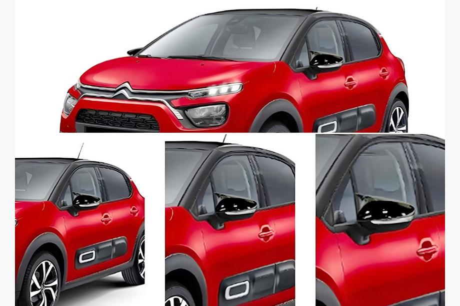Citroen C-3 2016–2023 Spegelkåpor BMW-Style (2017-2021, 2 st) Foto 7