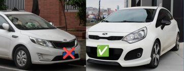 Kia Rio 2012–2017 BMW-Style spegelskåpor (med blinkers, 2 st.) foto 2