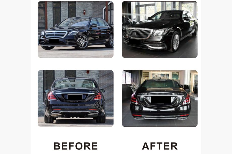 Mercedes S-class W222 2013–2022 Facelift-kit till Maybach (med lyktor) Image