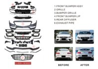 Mercedes C-class W205 2014–2021 Karosskit med diffuser till Coupe (AMG C63-designs 2018-2021) foto 2
