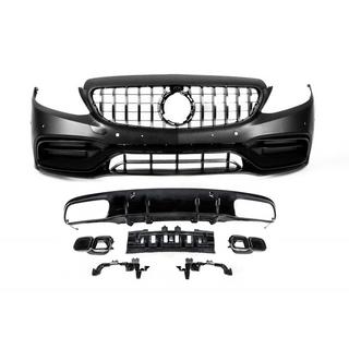 Karosskit med diffuser till Coupe (AMG C63-designs 2018-2021) Mercedes C-сlass W205 2014–2021 foto 1