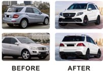 Mercedes ML W164 2005–2011 Facelift-kit för W166 GLE63 AMG foto 3