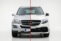Mercedes ML W164 2005–2011 Facelift-kit för W166 GLE63 AMG foto 1