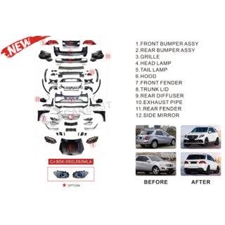 Facelift-kit för W166 GLE63 AMG Mercedes ML W164 2005–2011 foto 4