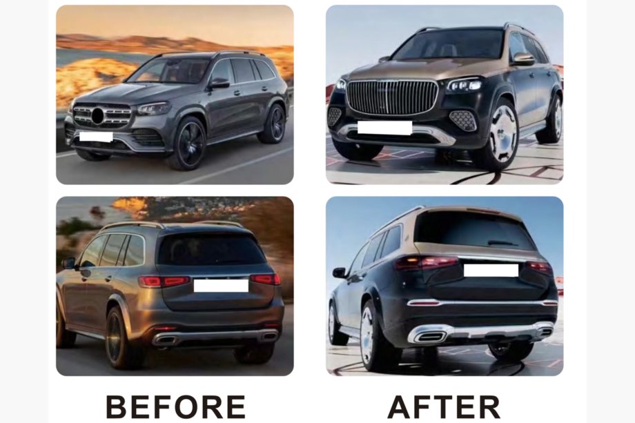 Mercedes GLS X167 2019– Maybach 2024 karosserikit (kompletta stötfångare) Foto 8