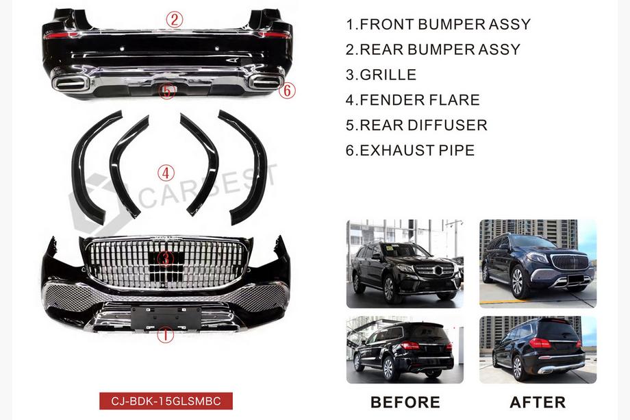 Mercedes GL/GLS-klass X166 2012–2019 Maybach bodykit (för GLS) Foto 2