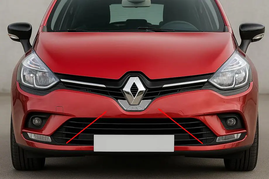 Renault Clio IV 2012–2019 Carmos kromram för främre emblem (rostfritt stål) Foto 1
