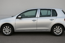 Volkswagen Golf 6 2008–2014 Dörrstolpslister (6 st, rostfritt stål) foto 1